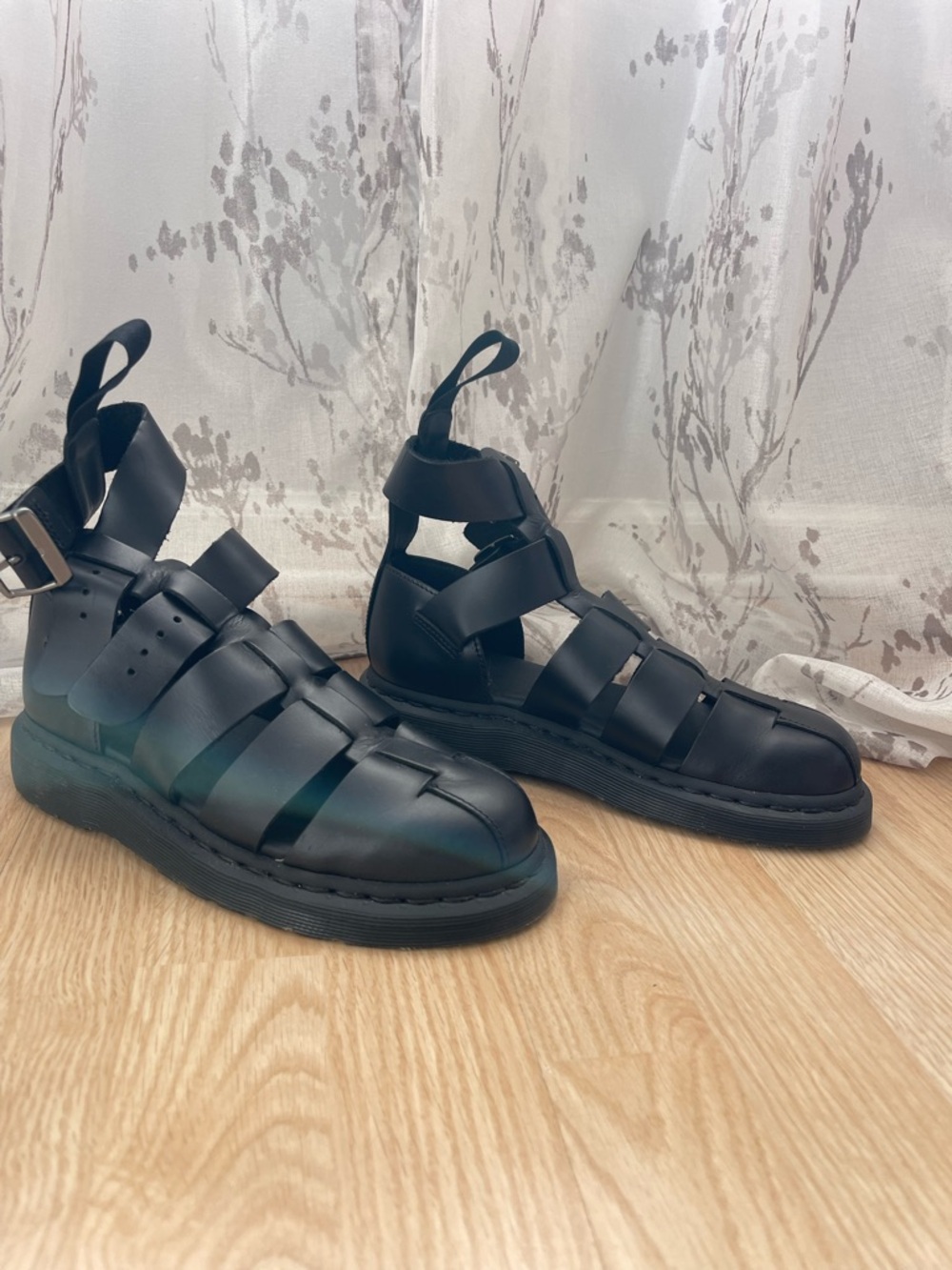 Dr. Martens Black Leather Fisherman Sandals